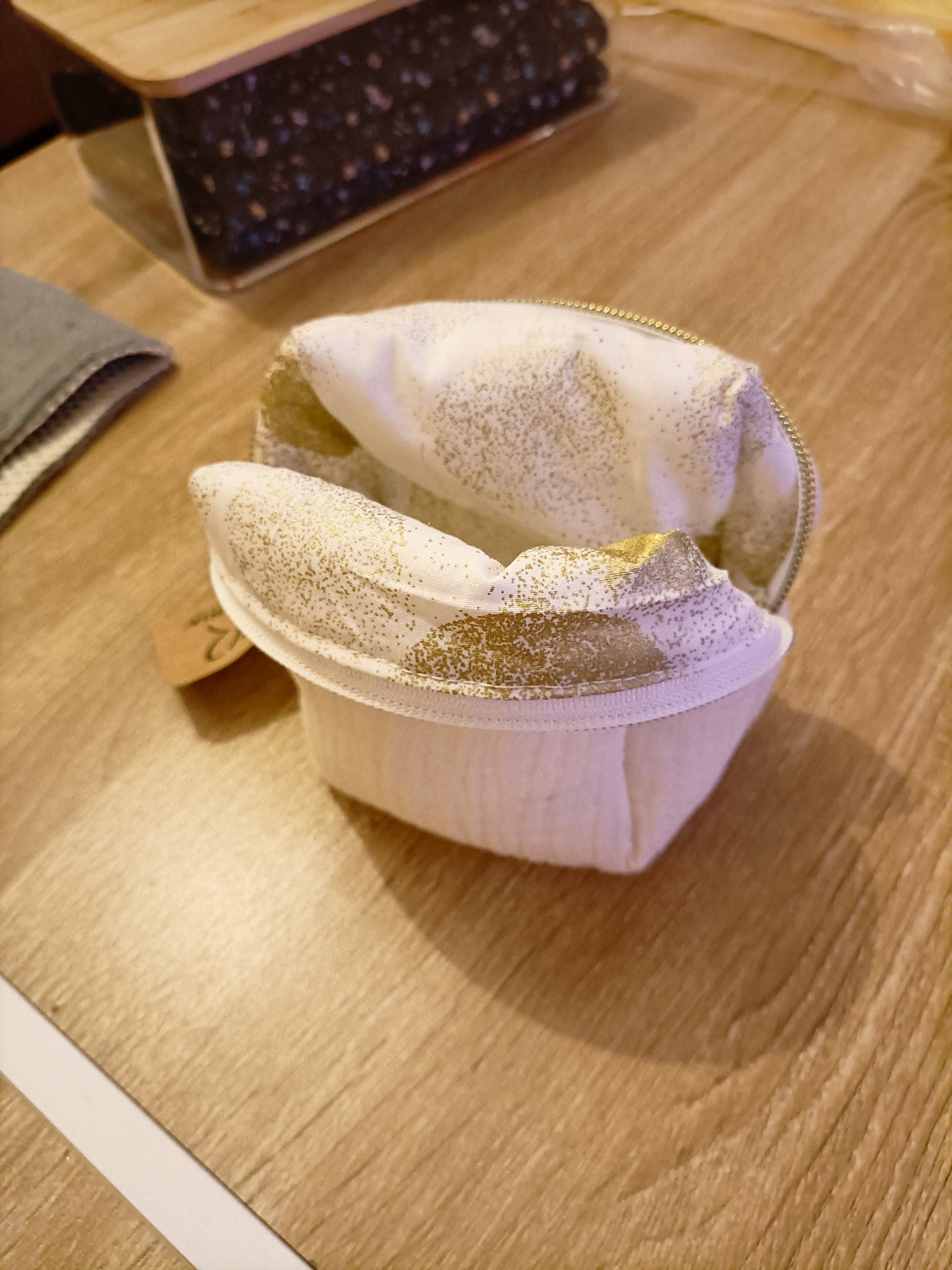 Pochettes à lingette - panière à zip